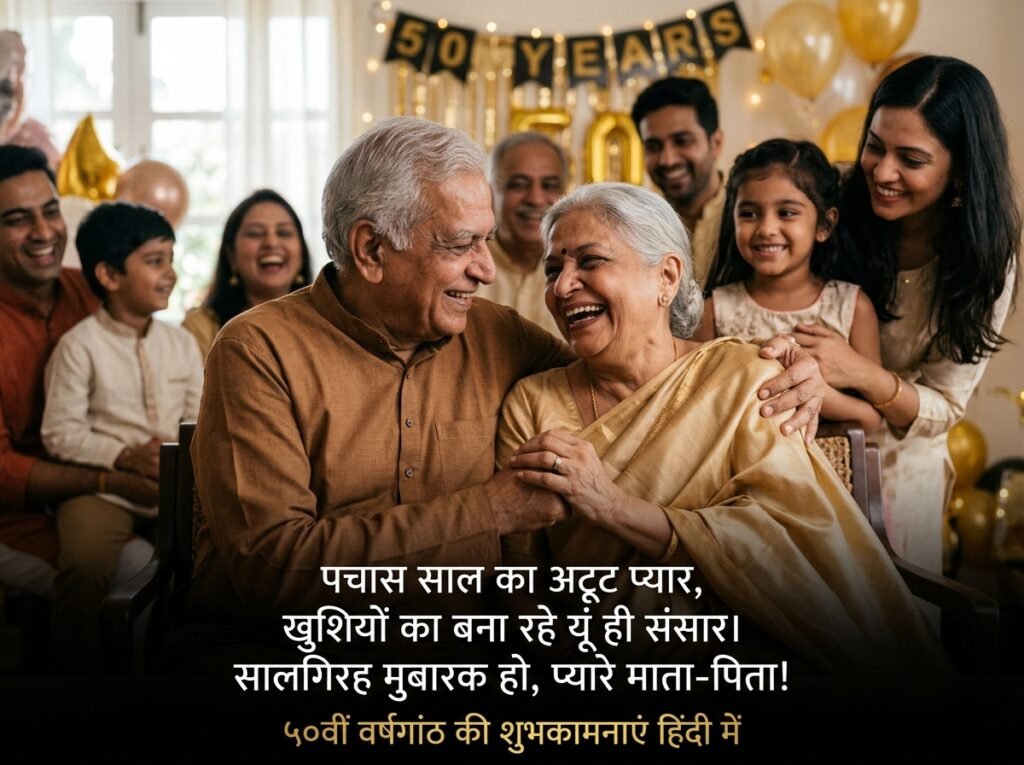 50th Anniversary Wishes in Hindi 